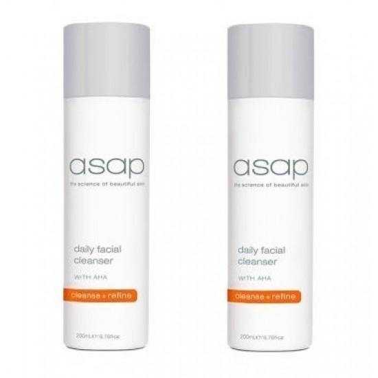 ASAP Duo Pack - 2X ASAP Daily Facial Cleanser with AHA - 200ml - Soho Skincare